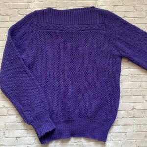Vintage 80s Oleg Cassini Deep Purple Knitwear
